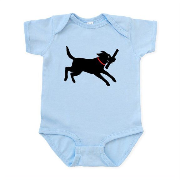 CafePress - Playful Black Lab Infant Bodysuit - Baby Light Bodysuit, Size Newborn - 24 Months