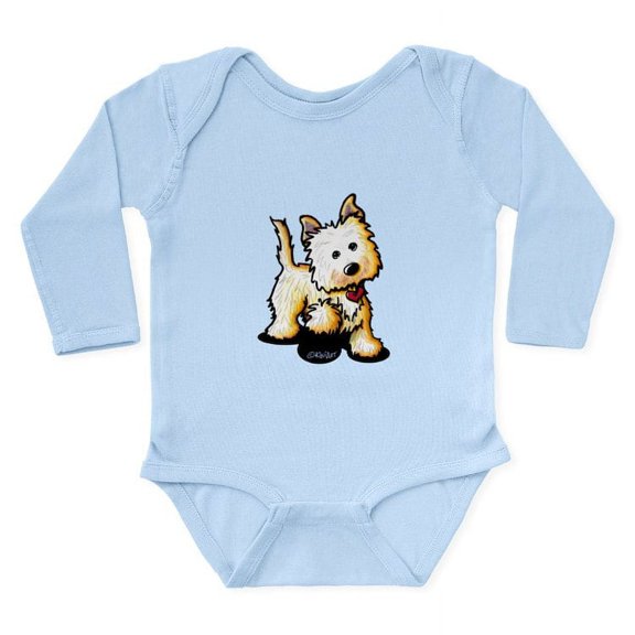 CafePress - Playful Cairn Terrier Long Sleeve Infant Bodysuit - Long Sleeve Cotton Baby Bodysuit
