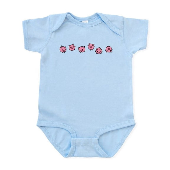 CafePress - Playful Pigs Infant Bodysuit - Baby Light Bodysuit, Size Newborn - 24 Months