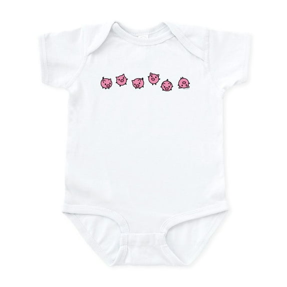 CafePress - Playful Pigs Infant Bodysuit - Baby Light Bodysuit, Size Newborn - 24 Months