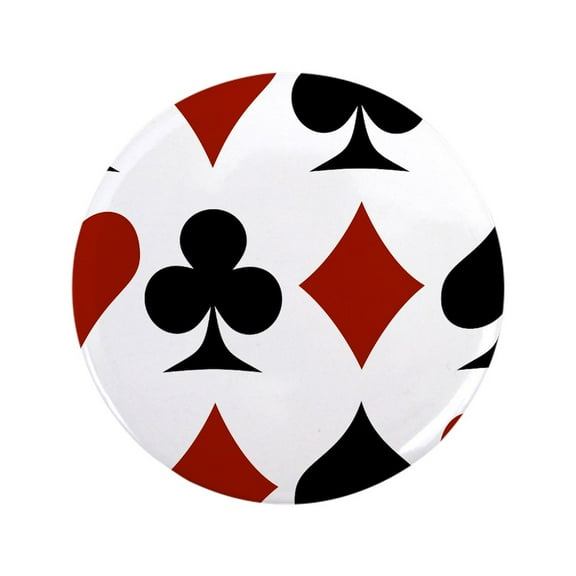 CafePress - Playing Card Symbols 3.5 Button - 3.5" Button