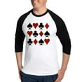 thumbnail image 1 of CafePress - Playing Card Symbols Baseball Jersey - Cotton Baseball Jersey, 3/4 Raglan Sleeve Shirt, 1 of 4