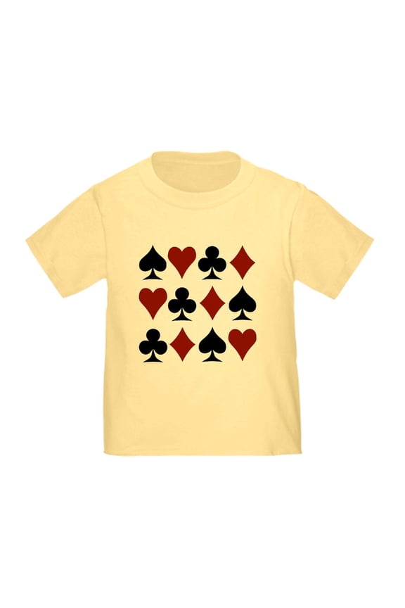 - Playing Card Symbols Toddler T Shirt - Cute Toddler T-Shirt, 100% Cotton