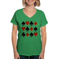 thumbnail image 1 of CafePress - Playing Card Symbols Women's V Neck Dark T Shirt - Women's V-Neck Dark T-Shirt, 1 of 4