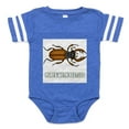 thumbnail image 1 of CafePress - Plays With Beetles 1 - Cute Infant Baby Football Bodysuit, 1 of 3
