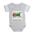 thumbnail image 1 of CafePress - Plays With Beetles 2 - Cute Infant Baby Football Bodysuit, 1 of 3