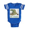 thumbnail image 1 of CafePress - Plays With Iguanas.... - Cute Infant Baby Football Bodysuit, 1 of 3