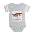 thumbnail image 1 of CafePress - Plays With Lizards ... - Cute Infant Baby Football Bodysuit, 1 of 3