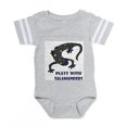 thumbnail image 1 of CafePress - Plays With Salamand... - Cute Infant Baby Football Bodysuit, 1 of 3