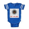 thumbnail image 1 of CafePress - Plays With Spiders 1 - Cute Infant Baby Football Bodysuit, 1 of 3