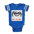 thumbnail image 1 of CafePress - Plays With Spiders 2 - Cute Infant Baby Football Bodysuit, 1 of 3