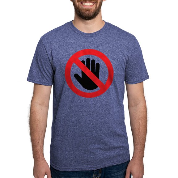 CafePress - Please Do Not Touch - Mens Tri-blend T-Shirt