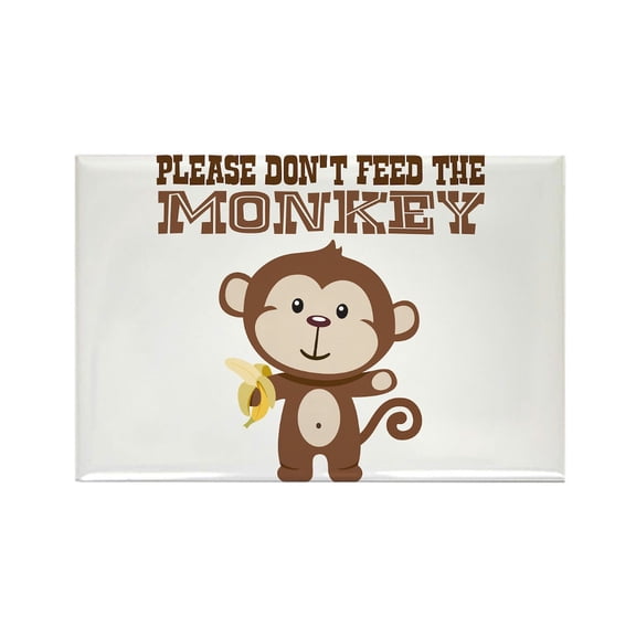 CafePress - Please Dont Feed Monkey - Rectangle Magnet, 2"x3" Refrigerator Magnet