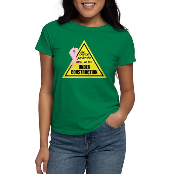 CafePress - Please Pardon The Mess...Under Construction Women - Women's Traditional Fit Dark T-Shirt