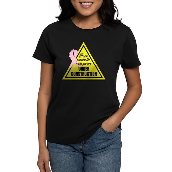 CafePress - Please Pardon The Mess...Under Construction Women - Women's Traditional Fit Dark T-Shirt