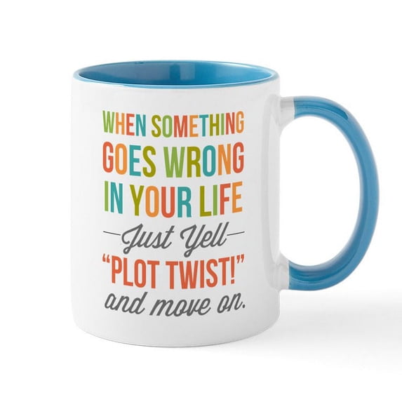 CafePress - Plot Twist Mug Mugs - 11 oz Ceramic Mug - Novelty Coffee Tea Cup