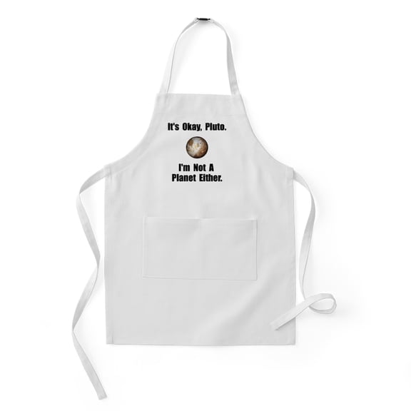 CafePress - Pluto Planet Black - Kids Apron
