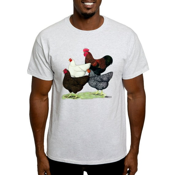 CafePress - Plymouth Rock Chickens Dark T Shirt - Men's Classic Graphic T-Shirt