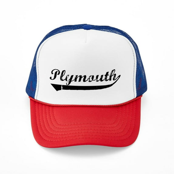 CafePress - Plymouth (Vintage) - Adjustable Unisex Printed Trucker Hat with Mesh Back