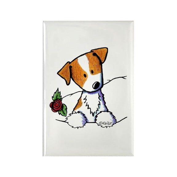 CafePress - Pocket Rose JRT - Rectangle Magnet, 2"x3" Refrigerator Magnet