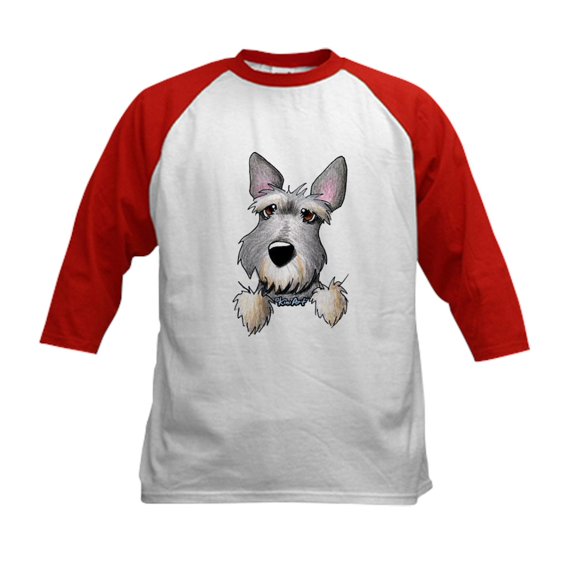 CafePress - Pocket Schnauzer Kids Baseball Jersey - Kids Cotton Baseball Jersey, 3/4 Sleeve Shirt