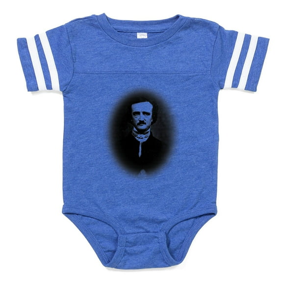 CafePress - Poe Portrait_Bk - Cute Infant Baby Football Bodysuit