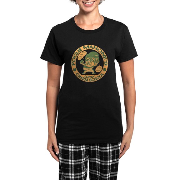 CafePress - Pog Mo Boxer T Women's Dark Pajamas - Women's Short Sleeve Print T-Shirt and Pants Dark Cotton Pajama Set