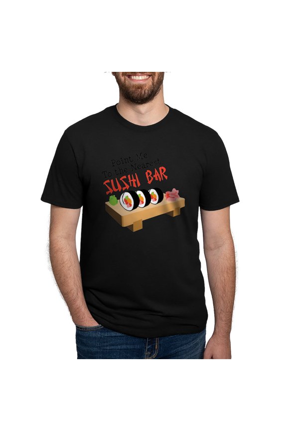 - Point Me To The Nearest SUSHI BAR Men's Deluxe T S - Mens Tri-blend T-Shirt
