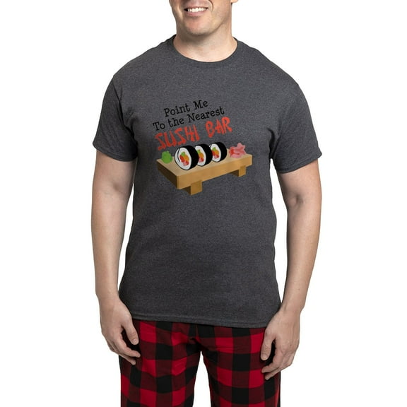 CafePress - Point Me To The Nearest SUSHI BAR Pajamas - Men's Loose Fit, Cotton - 2 Piece Pajama Set