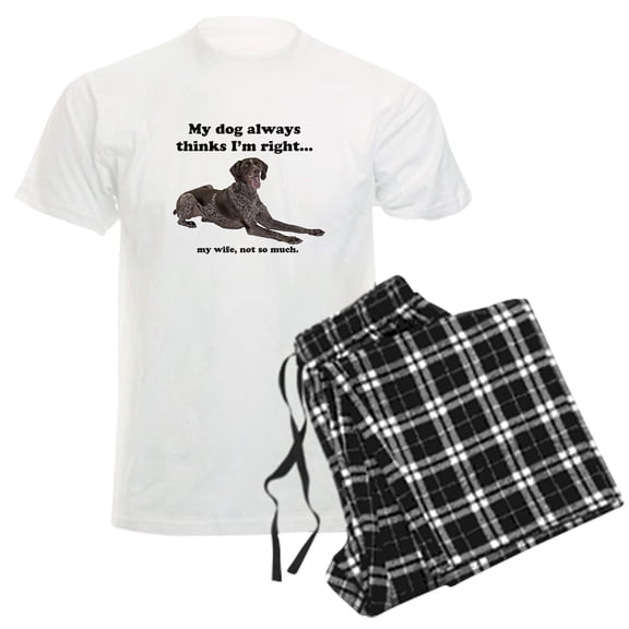CafePress - Pointer V Wife Men's Light Pajamas - Men's Light Loose Fit Cotton Pajama Set