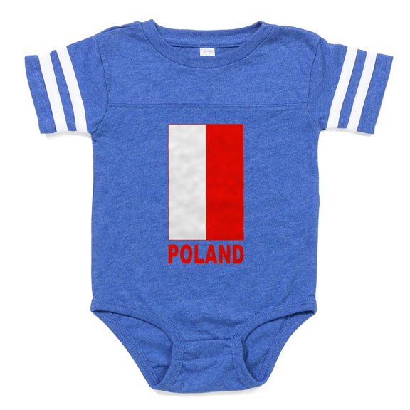 CafePress - Poland_B - Cute Infant Baby Football Bodysuit