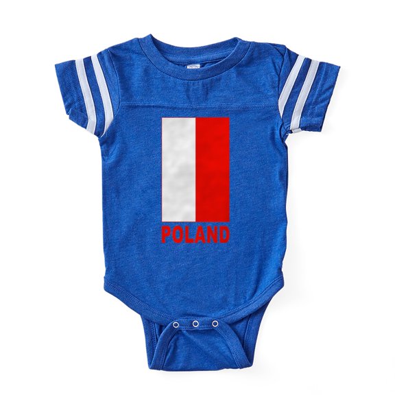 CafePress - Poland_B - Cute Infant Baby Football Bodysuit