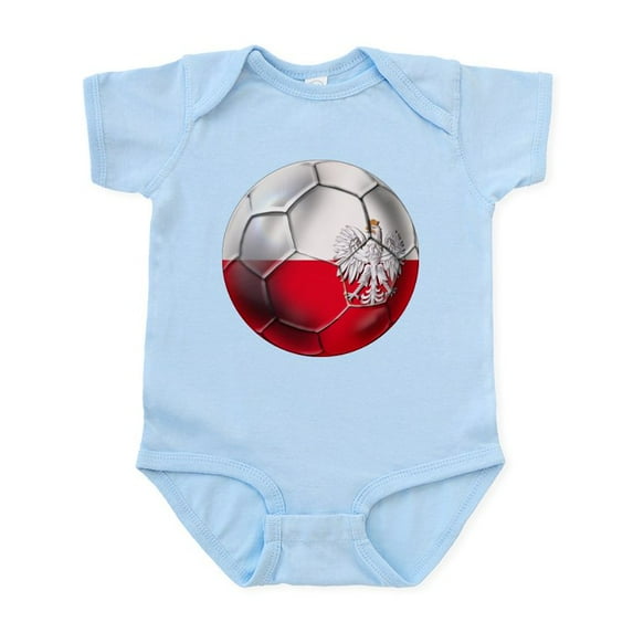 CafePress - Poland Football Infant Bodysuit - Baby Light Bodysuit, Size Newborn - 24 Months