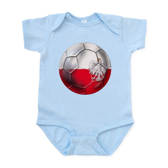 CafePress - Poland Football Infant Bodysuit - Baby Light Bodysuit, Size Newborn - 24 Months