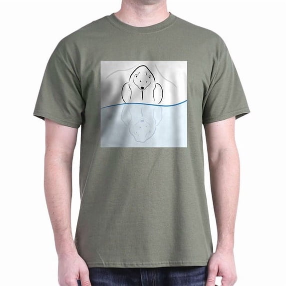 CafePress - Polar Bear Reflection White T Shirt - Men's Classic Cotton T-Shirts