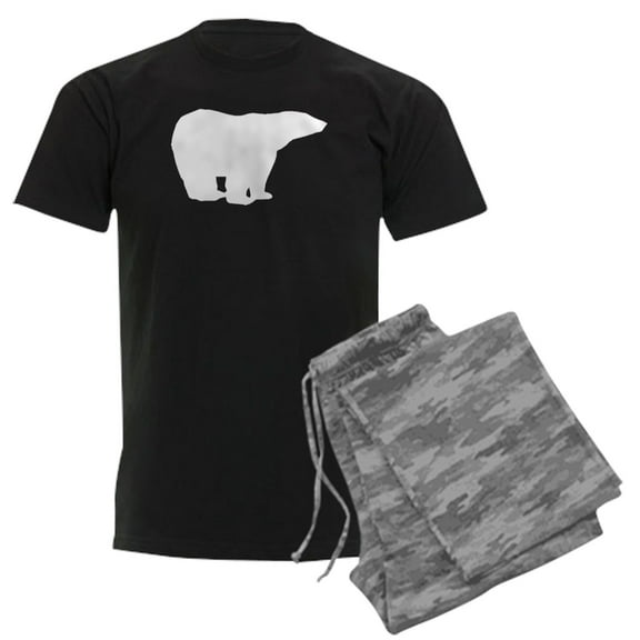 CafePress - Polar Bear Silhouette Pajamas - Men's Dark Loose Fit Cotton Pajama Set