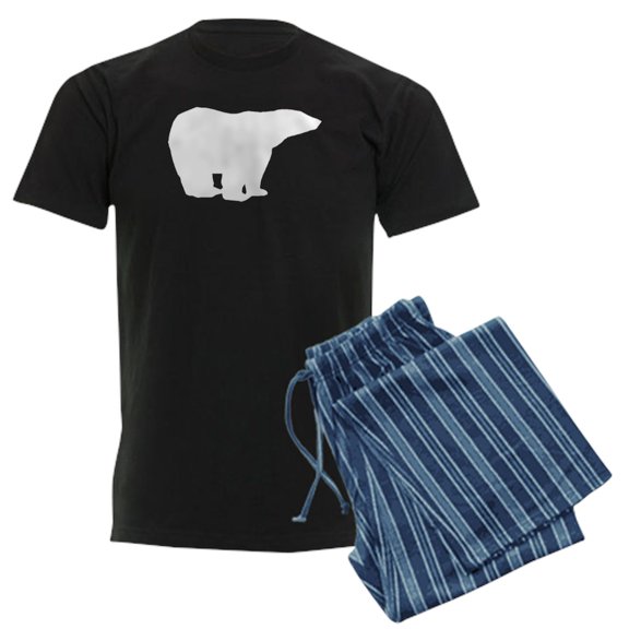 CafePress - Polar Bear Silhouette Pajamas - Men's Dark Loose Fit Cotton Pajama Set
