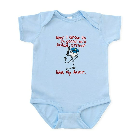 CafePress - Police Officer Like My Aunt 1 Infant Bodysuit - Baby Light Bodysuit, Size Newborn - 24 Months