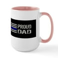 thumbnail image 1 of CafePress - Police: Proud Dad Large Mug - 15 oz Ceramic Large White Novelty Mug, 1 of 4