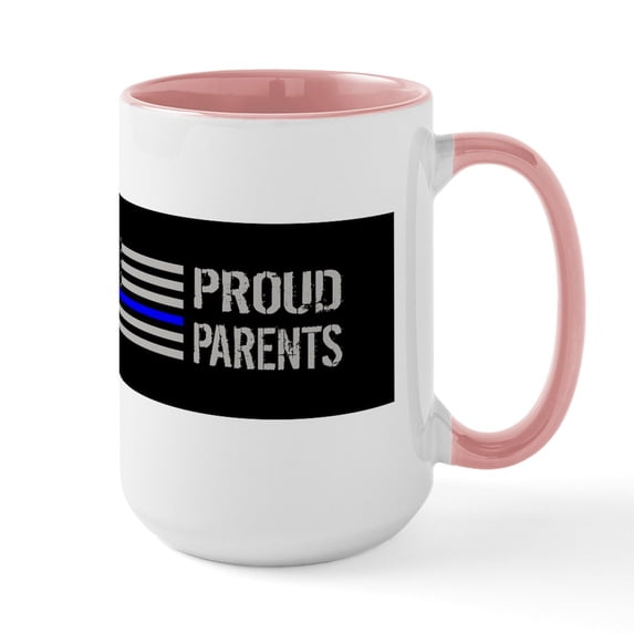 CafePress - Police: Proud Parents Large Mug - 15 oz Ceramic Large Mug