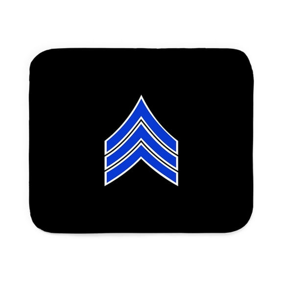 CafePress - Police Sergeant (Blue) - Sherpa Fleece Throw Blanket 60" x 50"