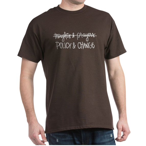 CafePress - Policy & Change Dark T Shirt - Men's Classic Graphic Cotton T-Shirt