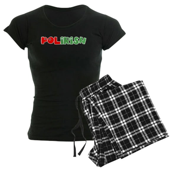 CafePress - Polirish Women's Dark Pajamas - Women's Short Sleeve Print T-Shirt and Pants Dark Cotton Pajama Set