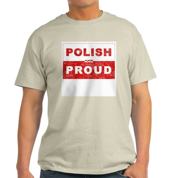 CafePress - Polish And Proud Ash Grey T Shirt T Shirt - Men's Classic Graphic T-Shirt