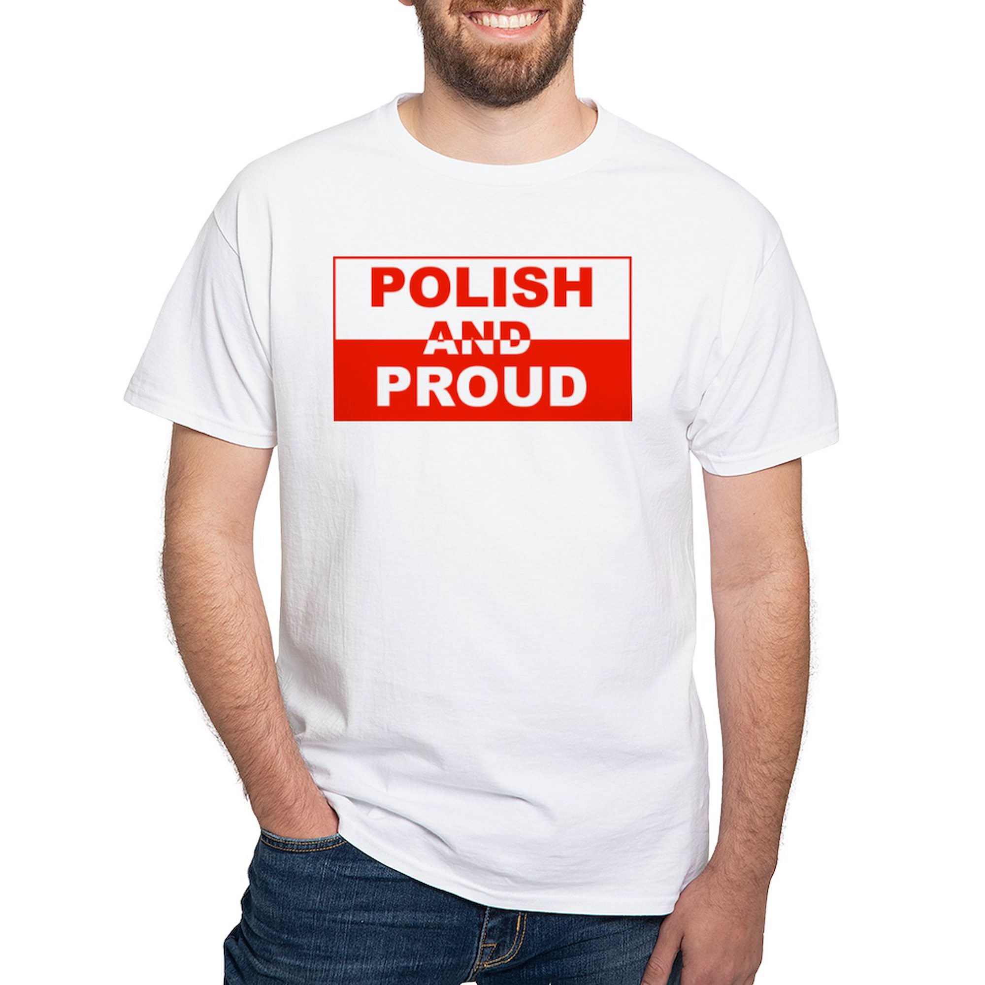 CafePress - Polish And Proud II White T Shirt - Men's Classic T-Shirts - image 1 of 4