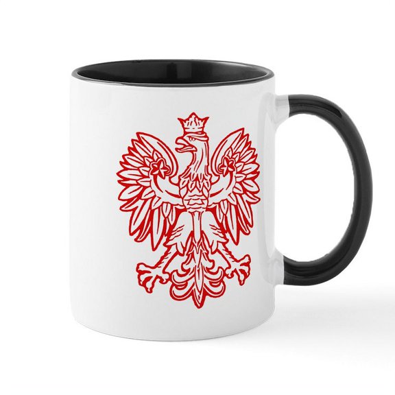 CafePress - Polish Eagle Emblem Mug - 11 oz Ceramic Mug - Novelty Coffee Tea Cup