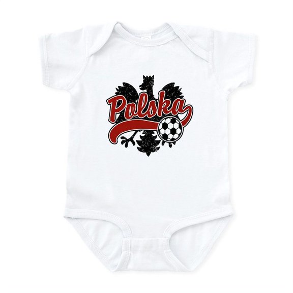 CafePress - Polska Soccer Infant Bodysuit - Baby Light Bodysuit, Size Newborn - 24 Months