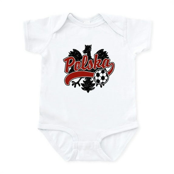 CafePress - Polska Soccer Infant Bodysuit - Baby Light Bodysuit, Size Newborn - 24 Months