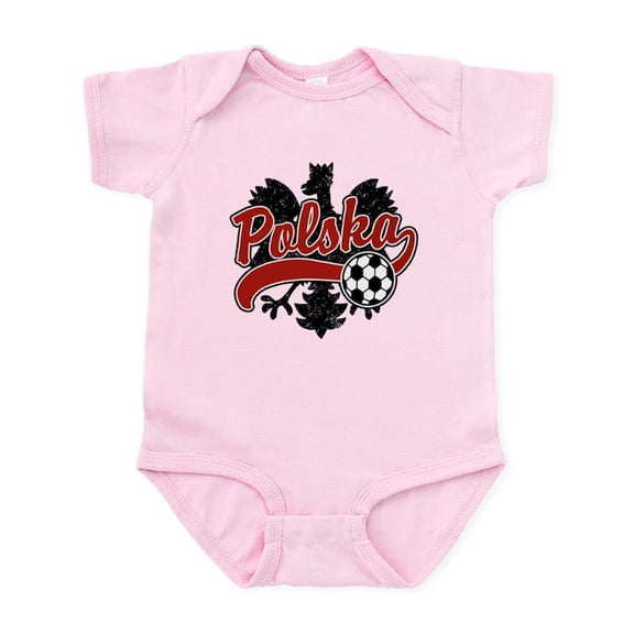 CafePress - Polska Soccer Infant Bodysuit - Baby Light Bodysuit, Size Newborn - 24 Months
