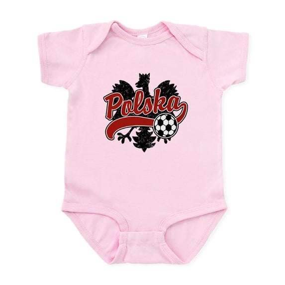 CafePress - Polska Soccer Infant Bodysuit - Baby Light Bodysuit, Size Newborn - 24 Months